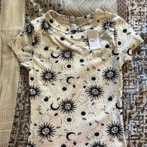 Rue21 Women's Celestial Print Tee in Black and White